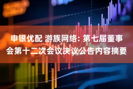 申银优配 游族网络: 第七届董事会第十二次会议决议公告内容摘要
